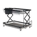 Lifeideas Foldable 2-Tier Dish Drying Rack with a Drip Tray