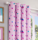 Enhanced Living Charm Room Darkening Thermal Pink Metallic Print Kid's Eyelet Curtains - Pink