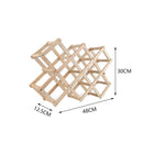 Lifeideas Decorative Foldable Solid Wood Wine Rack