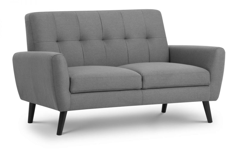 Monza Compact Retro Sofa 2 Seater 5ft 1.5m - Grey