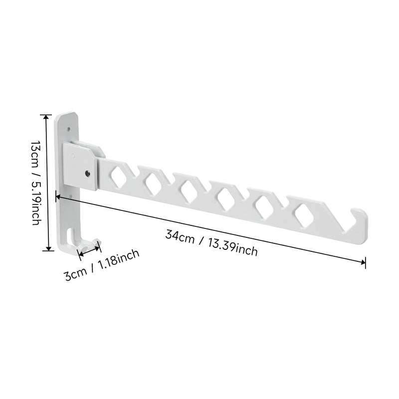 Lifeideas 2Pcs Wall Mounted Coat Drying Hanger