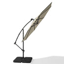 Garden Sanctuary Outdoor 32 LED Lighted Patio Umbrella With Crank Lift System
