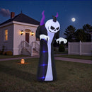 Halloween Inflatable Outdoor Ghost with Raising Hands and LED Lights Yard Decoration