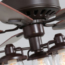 Cottonfy UK Crystalline 5-Blade Ceiling Chandelier Light with Pull Chain