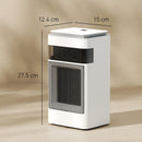 HOMCOM 1500W Fan Electric Heater With 3 Modes, Adjustable Thermostat, White
