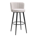 Livingandhome 2 Piece Modern Linen Bar Chairs Set