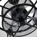 Cottonfy UK Industrial Style Ceiling Fan Light