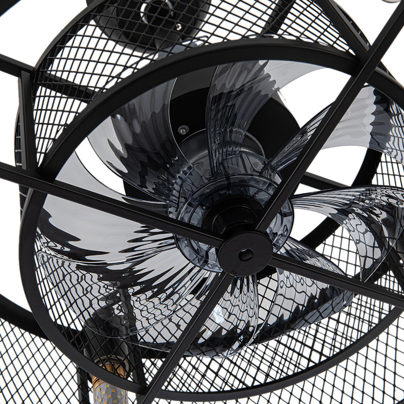 Cottonfy UK Industrial Style Ceiling Fan Light