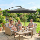 Outsunny 3(m) Banana Parasol Cantilever Umbrella Garden