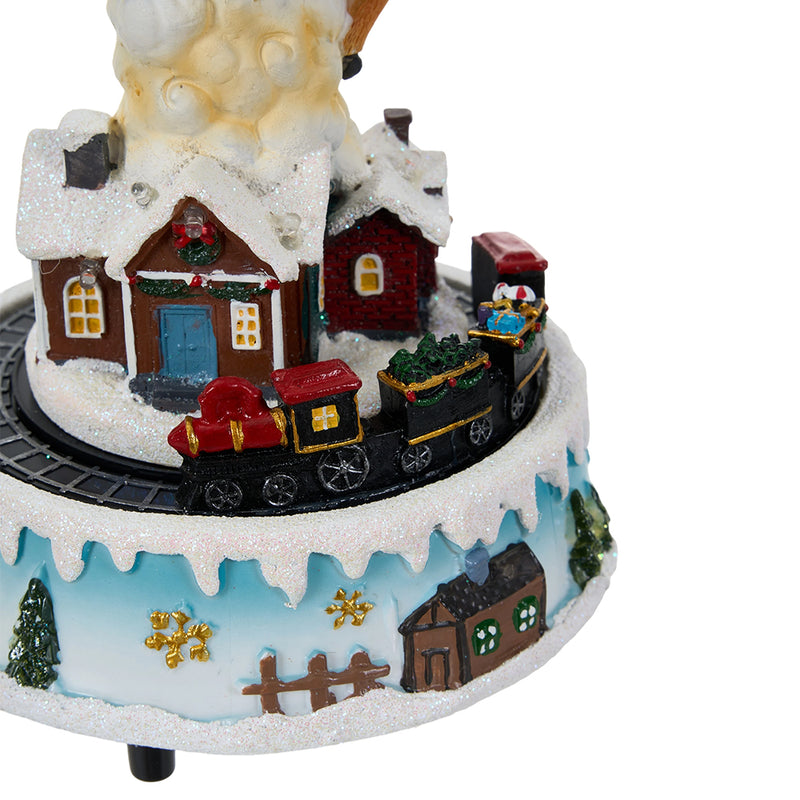 Lifeideas Santa Claus Reindeer Music Box Ornament