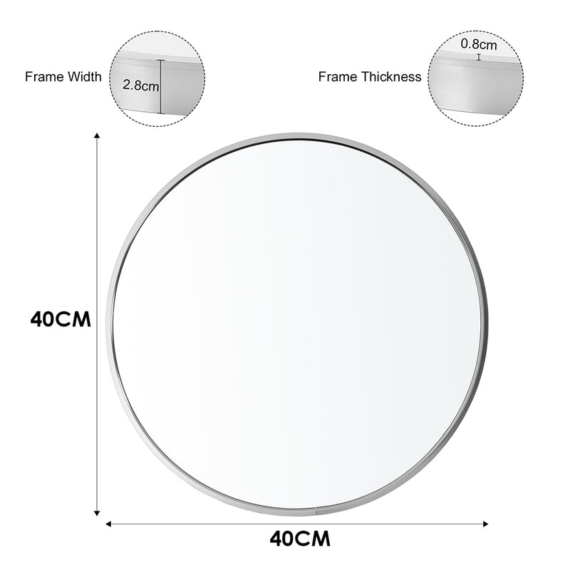 Cottonfy UK Round Bathroom Framed Mirror Wall Hanging