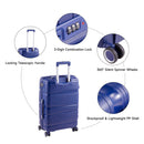 Livingandhome 4PCS Lockable Travel Suitcase Set