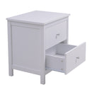 Cottonfy UK Wooden Storage Cabinet with 2 Drawers