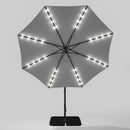 Livingandhome Outdoor 32 LED Lighted Patio Umbrella With Crank Lift System