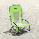 Outsunny Set Of 2 Folding Beach Chair, Camping Chair With Carry Bag