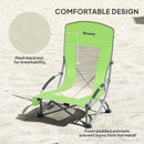 Outsunny Set Of 2 Folding Beach Chair, Camping Chair With Carry Bag