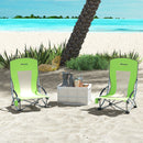 Outsunny Set Of 2 Folding Beach Chair, Camping Chair With Carry Bag