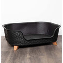 77cm x 58cm Black Plastic Raised Pet Basket with Legs