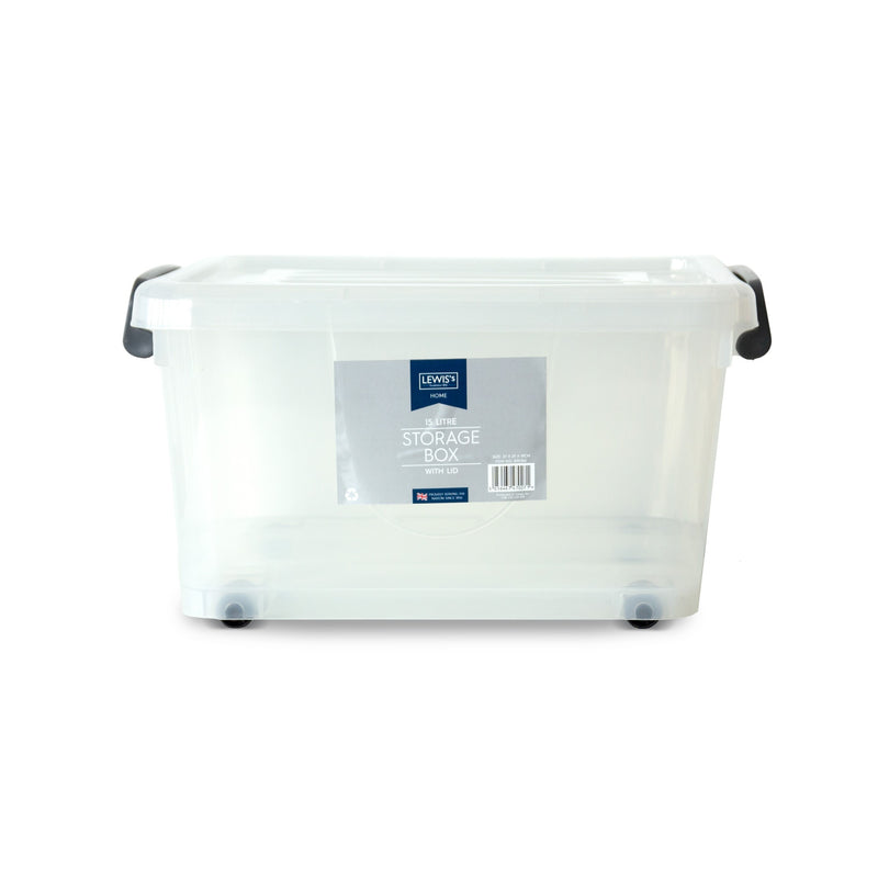 Lewis's Storage Box With Lid 15L
