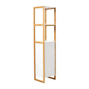 4-Tier Single-door Tall Bathroom Storage Cabinet