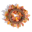 Artificial Pumpkin Maple Leaf Wreath