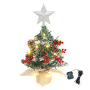 Lifeideas Mini Pre Lit Tabletop DIY Christmas Tree with Star Topper