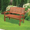 Silver & Stone Tropicana Wooden Bench Two Seater 120cm