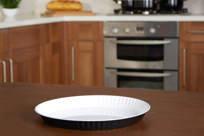 Ecocook Black Low Flan Dish