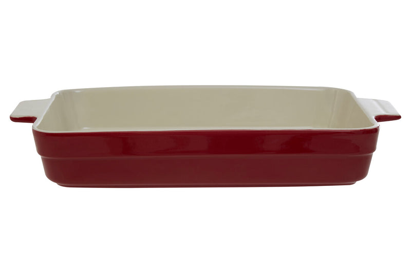From Scratch Red Stoneware Rectangular Baking Dish