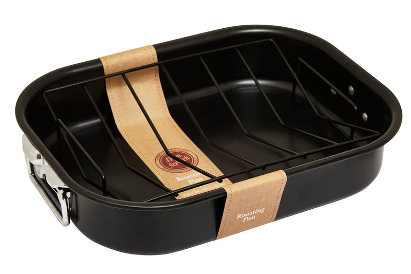 From Scratch Large Black Roasting Tin With Rack