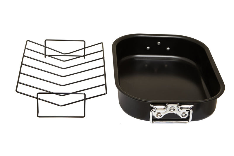 From Scratch Large Black Roasting Tin With Rack