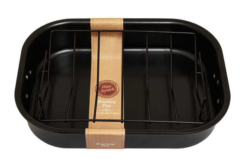 From Scratch Large Black Roasting Tin With Rack