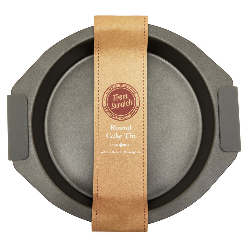 From Scratch Grey Round Cake Tin