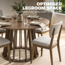 HOMCOM Modern Dining Table For 4-6 People 120 Cm Light Walnut