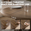 HOMCOM Modern Dining Table For 4-6 People 120 Cm Light Walnut