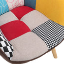 Livingandhome Tufted Button Linen Armchair With Wooden Legs