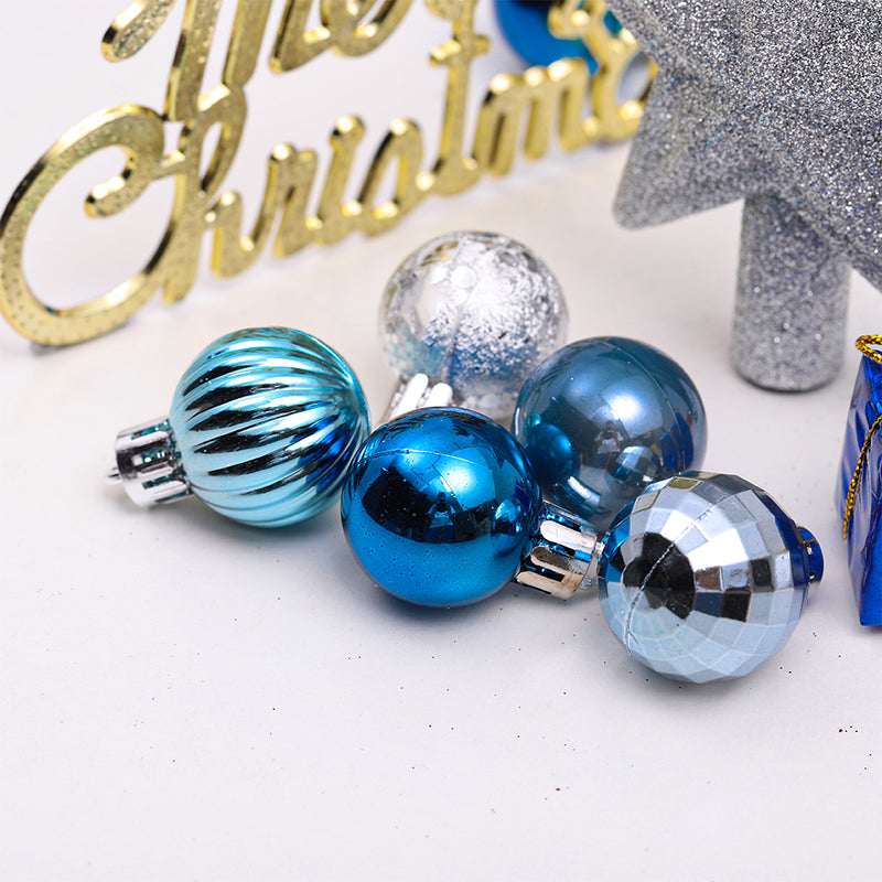 Lifeideas 30 Pieces Shatterproof Christmas Tree Ornament Set Xmas Bauble and Snowflake Tree Topper