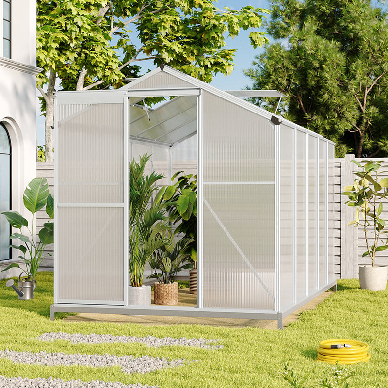Breeins Aluminium Hobby Greenhouse with Base and Window Opening