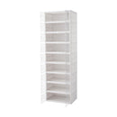 9-Tier Foldable Storage Cabinet Shoes Organizer With Doors