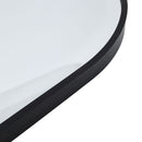 Livingandhome Arched Wall Mirror in Black Aluminum Alloy Frame