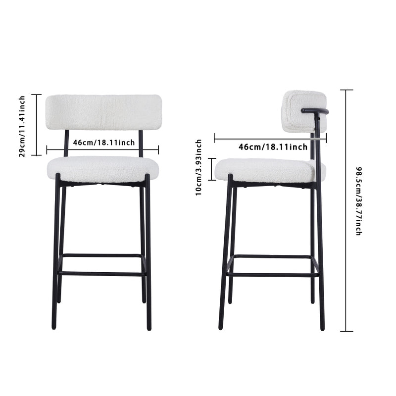 Livingandhome Set of 2 Plywood Counter Bar Stools