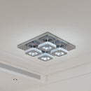 Livingandhome Square Large-size Glamourous Crystal LED Ceiling Light
