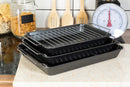 Set Of Three Roasting Trays With Wire Racks