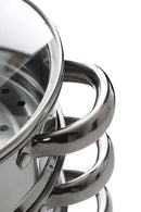 Crosse 3 Tier Stainless Steel Steamer with Glass Lid