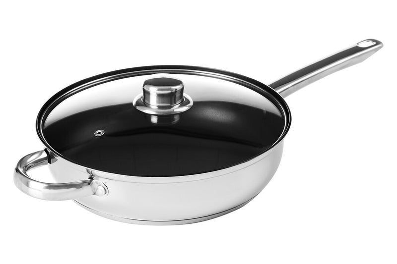 Crosse 24cm Stainless Steel Non Stick Frypan With Glass Lid