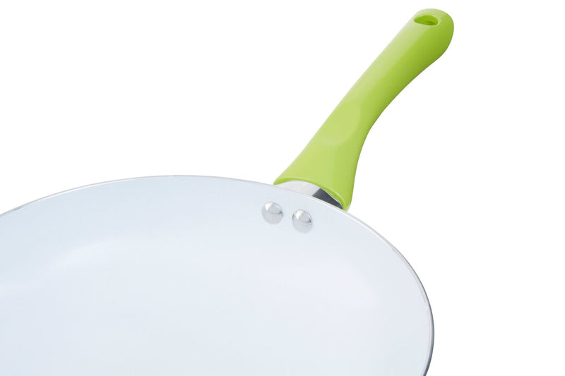 Ecocook Lime Green Frying Pan with Ceramic Coating