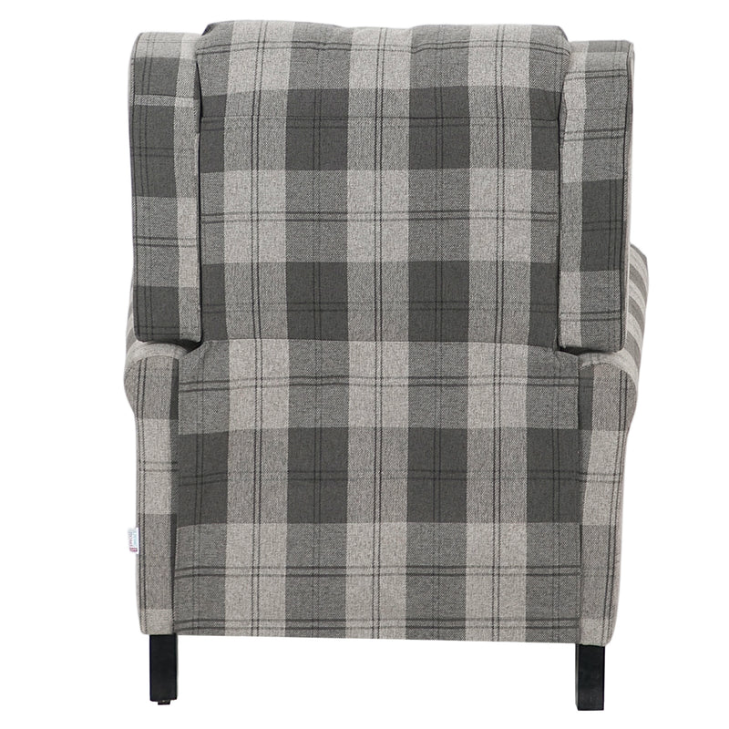 Livingandhome Linen Upholstered Recliner Armchair
