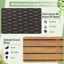 170L Outdoor Storage Bench Mix Brown Rattan Storage Container
