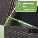 170L Outdoor Storage Bench Mix Brown Rattan Storage Container