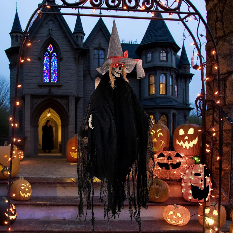 Halloween Voice-Activated Hanging Witch